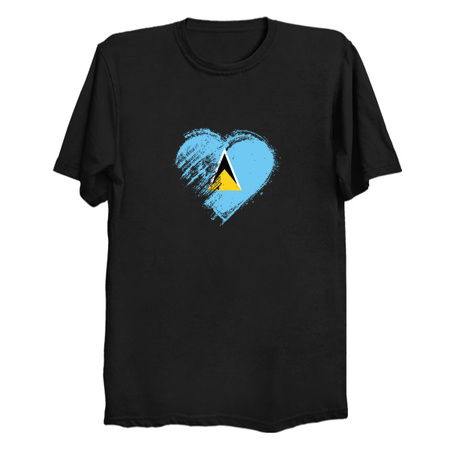 Grungy I Love St. Lucia Heart Flag tiny thumbnail