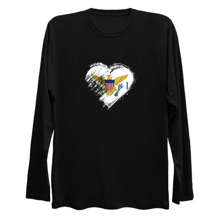 Grungy I Love US Virgin Islands Heart Flag tiny thumbnail