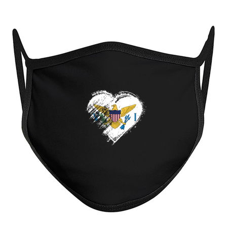 Grungy I Love US Virgin Islands Heart Flag tiny thumbnail