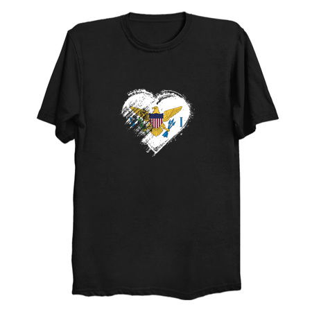 Grungy I Love US Virgin Islands Heart Flag tiny thumbnail