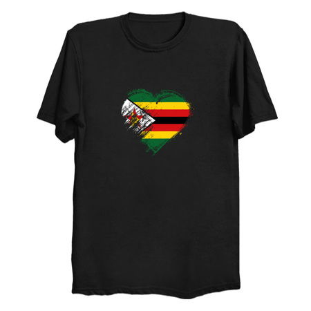 Grungy I Love Zimbabwe Heart Flag tiny thumbnail