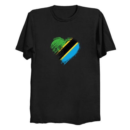 Grungy I Love Tanzania Heart Flag tiny thumbnail