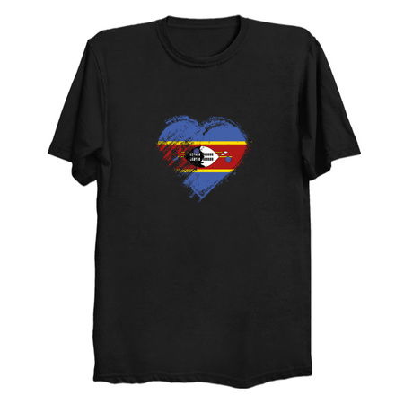 Grungy I Love Swaziland Heart Flag tiny thumbnail