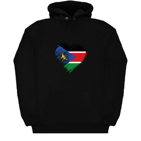 Grungy I Love South Sudan Heart Flag tiny thumbnail
