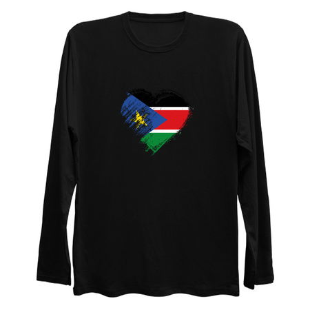 Grungy I Love South Sudan Heart Flag tiny thumbnail