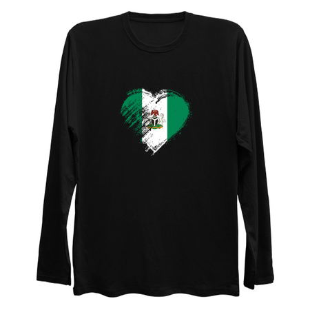 Grungy I Love Nigeria Heart Flag tiny thumbnail