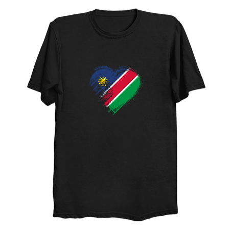 Grungy I Love Namibia Heart Flag tiny thumbnail