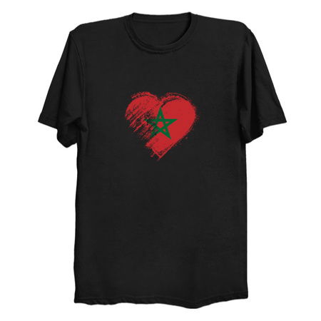 Grungy I Love Morocco Heart Flag tiny thumbnail