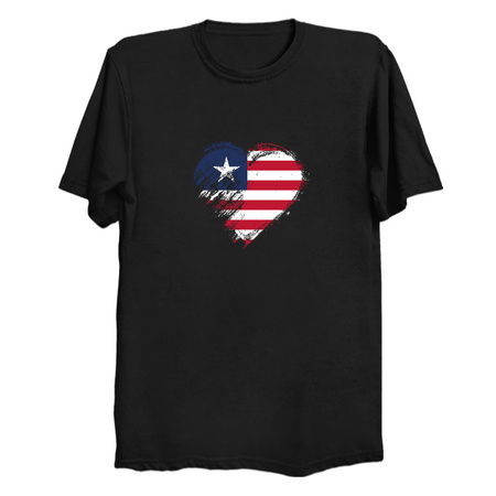 Grungy I Love Liberia Heart Flag tiny thumbnail