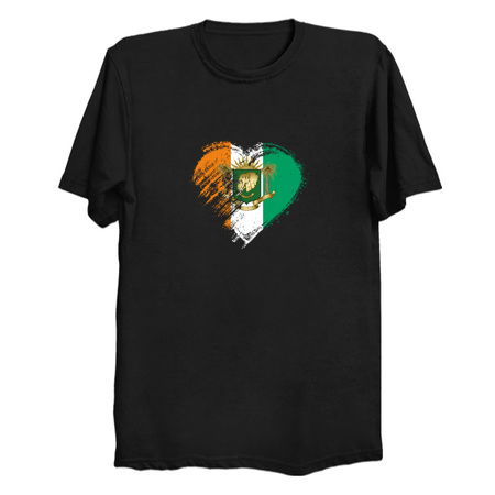 Grungy I Love Ivory Coast Heart Flag tiny thumbnail