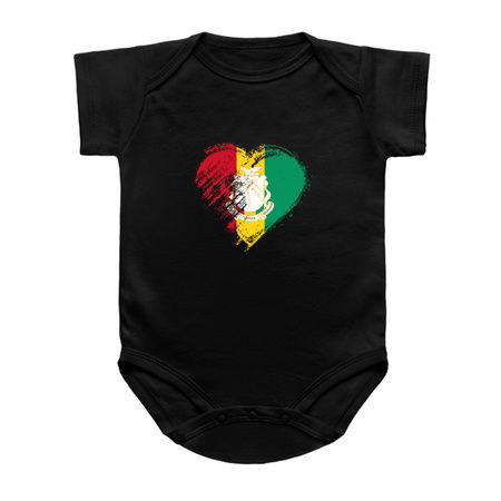 Grungy I Love Guinea Heart Flag tiny thumbnail