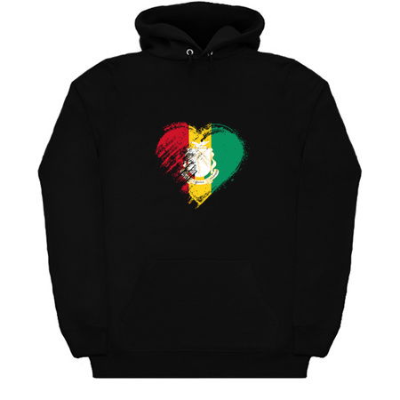 Grungy I Love Guinea Heart Flag tiny thumbnail