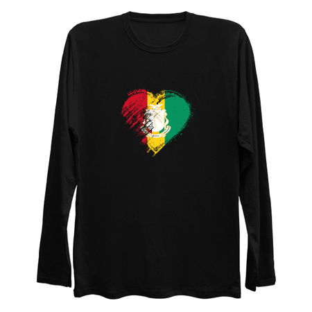 Grungy I Love Guinea Heart Flag tiny thumbnail