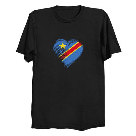 Grungy I Love Democratic Republic of Congo Heart Flag tiny thumbnail