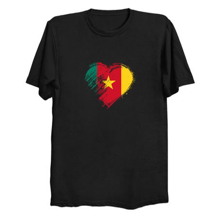 Grungy I Love Cameroon Heart Flag tiny thumbnail
