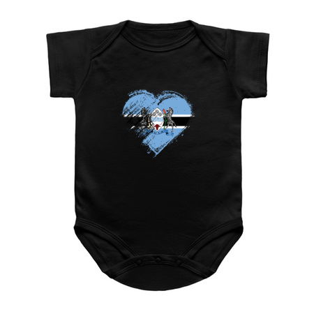 Grungy I Love Botswana Heart Flag tiny thumbnail