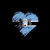 Grungy I Love Botswana Heart Flag tiny thumbnail