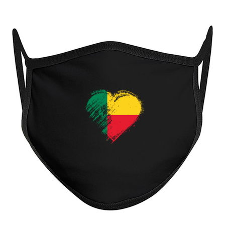 Grungy I Love Benin Heart Flag tiny thumbnail