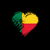Grungy I Love Benin Heart Flag tiny thumbnail