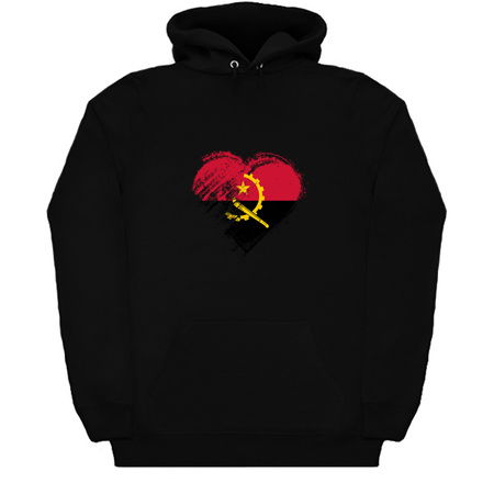 Grungy I Love Angola Heart Flag tiny thumbnail