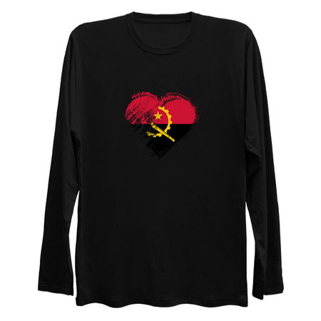 Grungy I Love Angola Heart Flag tiny thumbnail