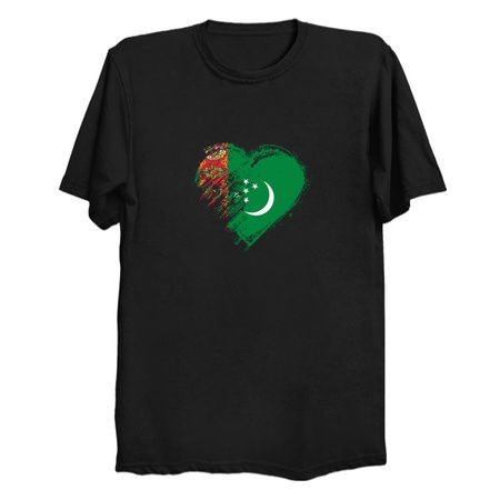 Grungy I Love Turkmenistan Heart Flag tiny thumbnail