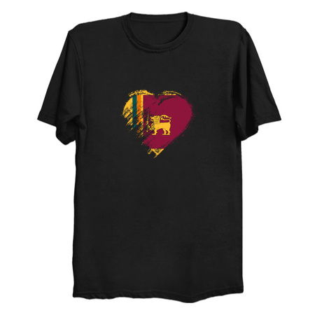 Grungy I Love Sri Lanka Heart Flag tiny thumbnail