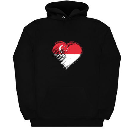 Grungy I Love Singapore Heart Flag tiny thumbnail