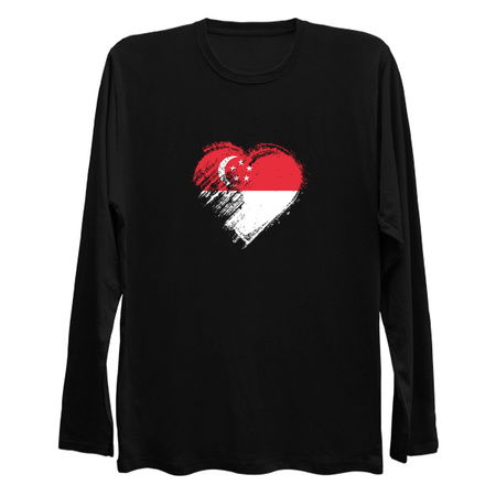 Grungy I Love Singapore Heart Flag tiny thumbnail