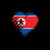 Grungy I Love North Korea Heart Flag tiny thumbnail