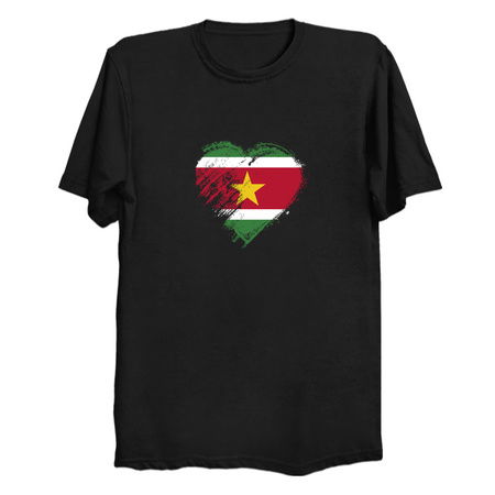 Grungy I Love Suriname Heart Flag tiny thumbnail