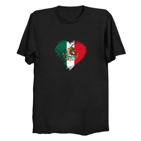 Grungy I Love Mexico Heart Flag tiny thumbnail