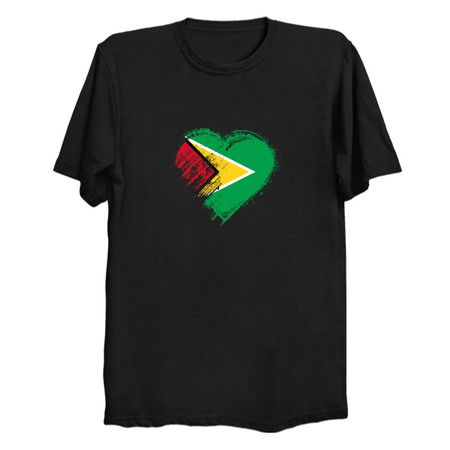 Grungy I Love Guyana Heart Flag tiny thumbnail