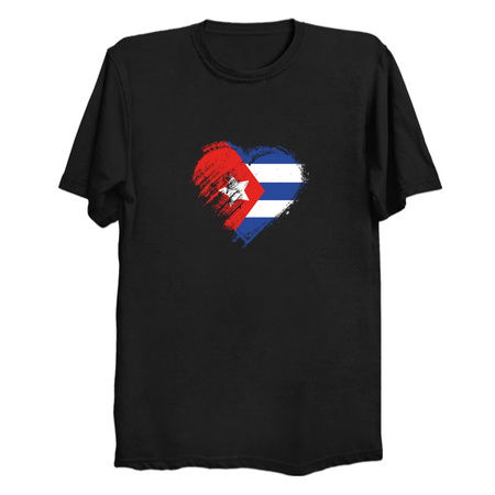 Grungy I Love Cuba Heart Flag tiny thumbnail