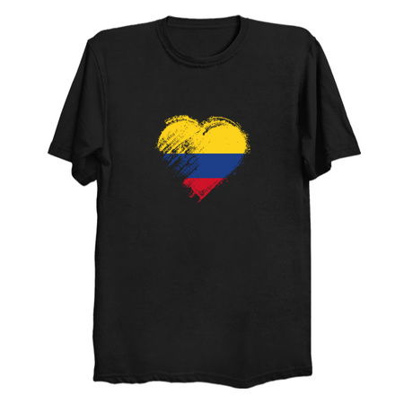 Grungy I Love Colombia Heart Flag tiny thumbnail