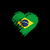 Grungy I Love Brasil Heart Flag tiny thumbnail