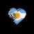Grungy I Love Argentina Heart Flag tiny thumbnail