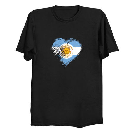 Grungy I Love Argentina Heart Flag tiny thumbnail