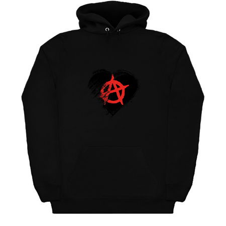 Grungy I Love Anarchy Heart Flag tiny thumbnail