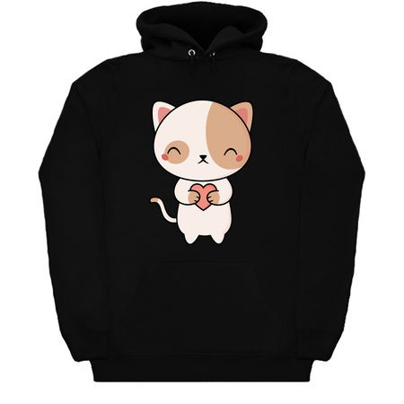 Cartoon Kawaii Cute Kitten Cat With Heart tiny thumbnail