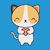 Look A Kawaii Cute Cat With A Heart tiny thumbnail