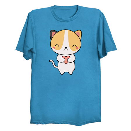 Look A Kawaii Cute Cat With A Heart tiny thumbnail