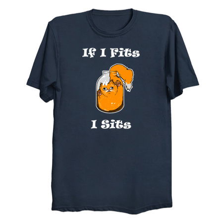 If I Fits I Sits Shirt Cat Lover Funny Kitty Kitten tiny thumbnail