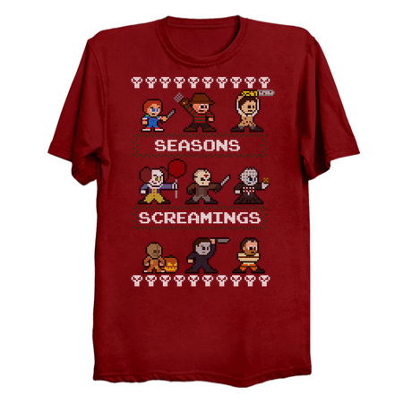 Seasons Screamings Ugly Christmas Shirt (Red Version) tiny thumbnail