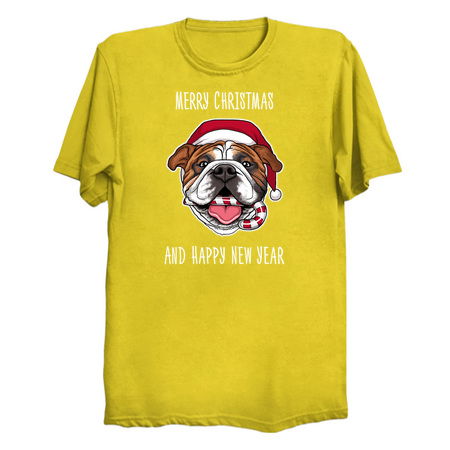Merry Christmas And Happy New Year Bulldog tiny thumbnail