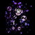 Space Cat Astronaut Cat with Purple Nebula and Purple Bubbles tiny thumbnail