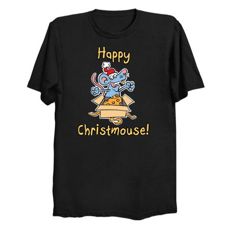 Happy Christmouse! - Cute Cartoon Christmas Mouse tiny thumbnail