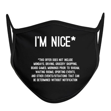 I'm Nice with Fine Print - with White Font tiny thumbnail