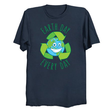 Earth Day Every Day Recycle Cartoon - NeatoShop