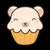 Heavenly Kawaii Cute Polar Bear Cupcake tiny thumbnail